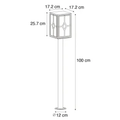 Staande Lampen-QAZQA staande buitenlampen dover zwart e27