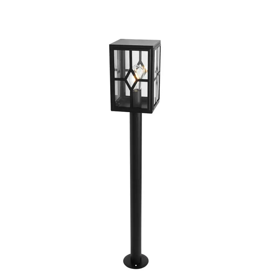 Staande Lampen-QAZQA staande buitenlampen dover zwart e27