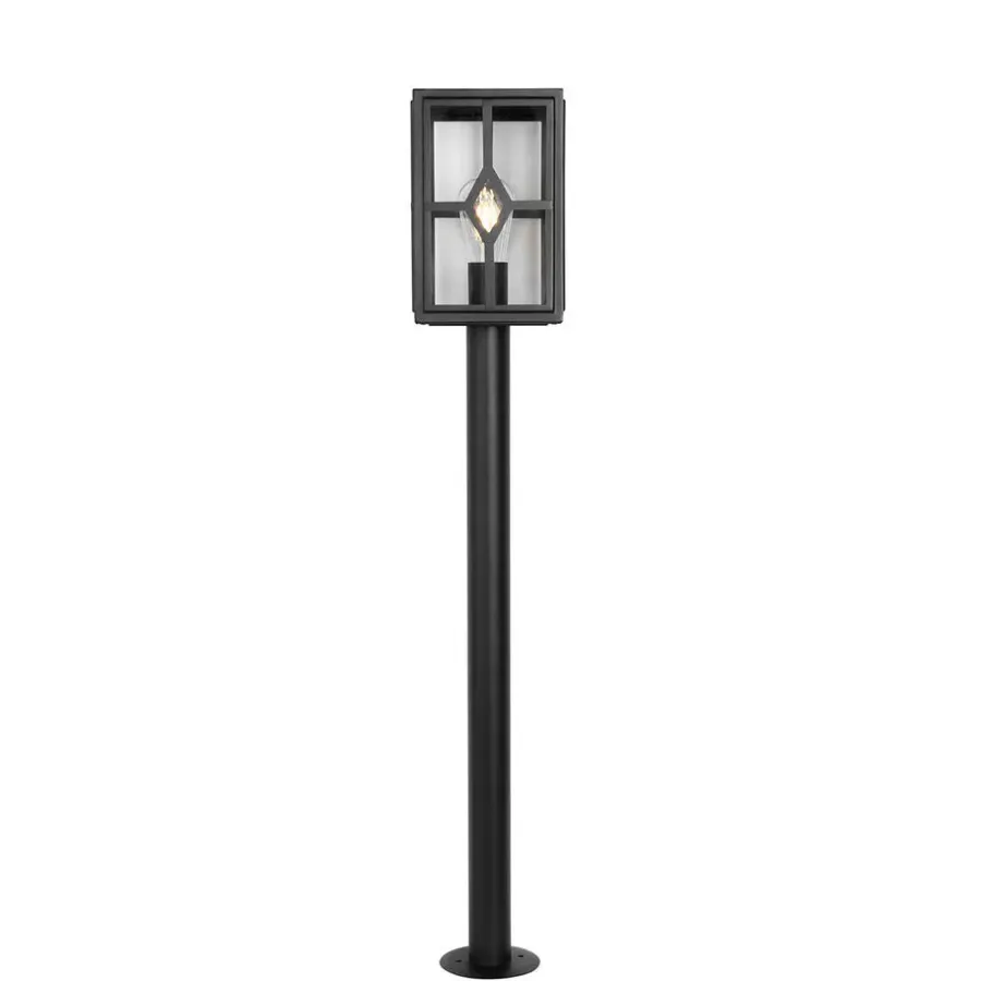 Staande Lampen-QAZQA staande buitenlampen dover zwart e27