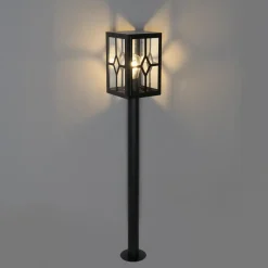Staande Lampen-QAZQA staande buitenlampen dover zwart e27