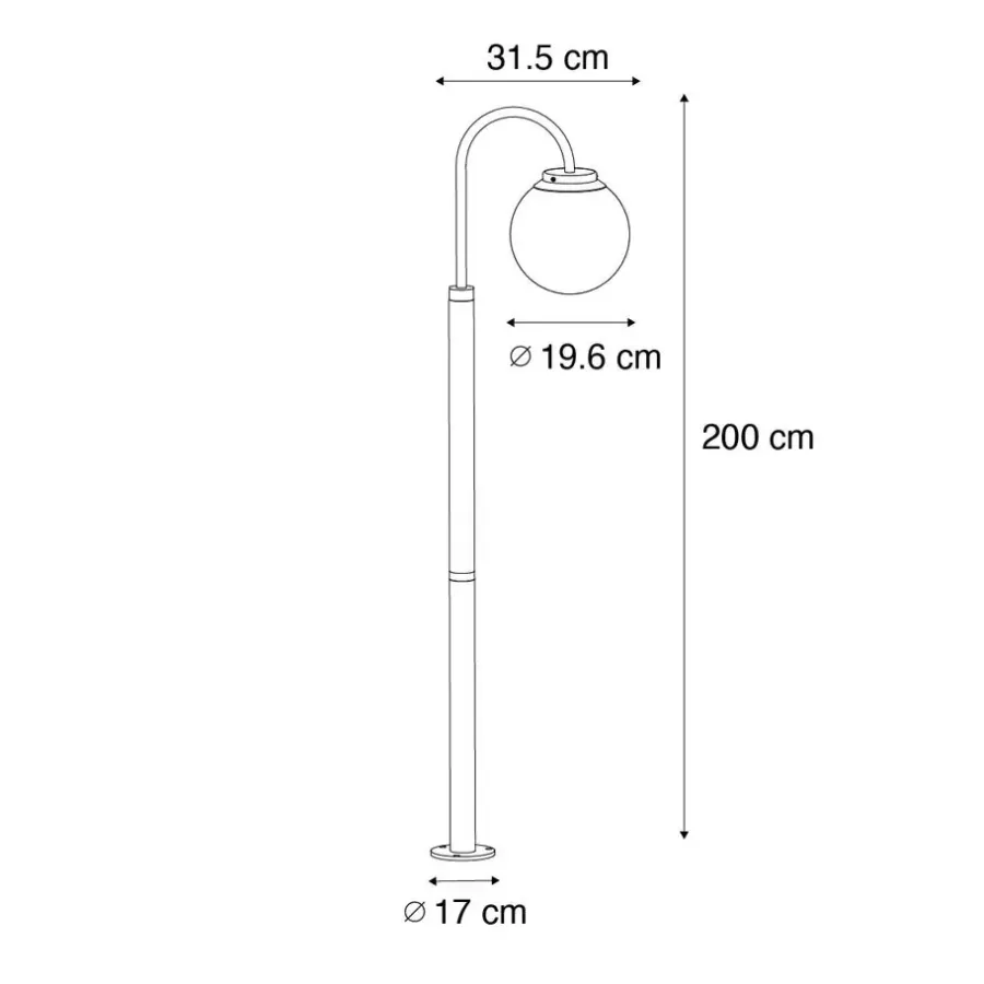 Staande Lampen-QAZQA staande buitenlampen sfera zwart e27