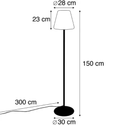 Staande Lampen-QAZQA staande buitenlampen virginia fl zwart e27