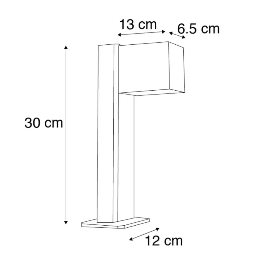 QAZQA staande buitenlampen baleno grijs gu10