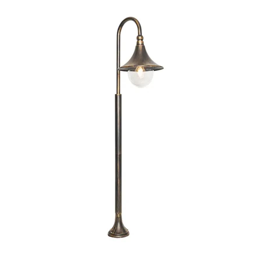 QAZQA staande buitenlampen daphne goudkleurig e27