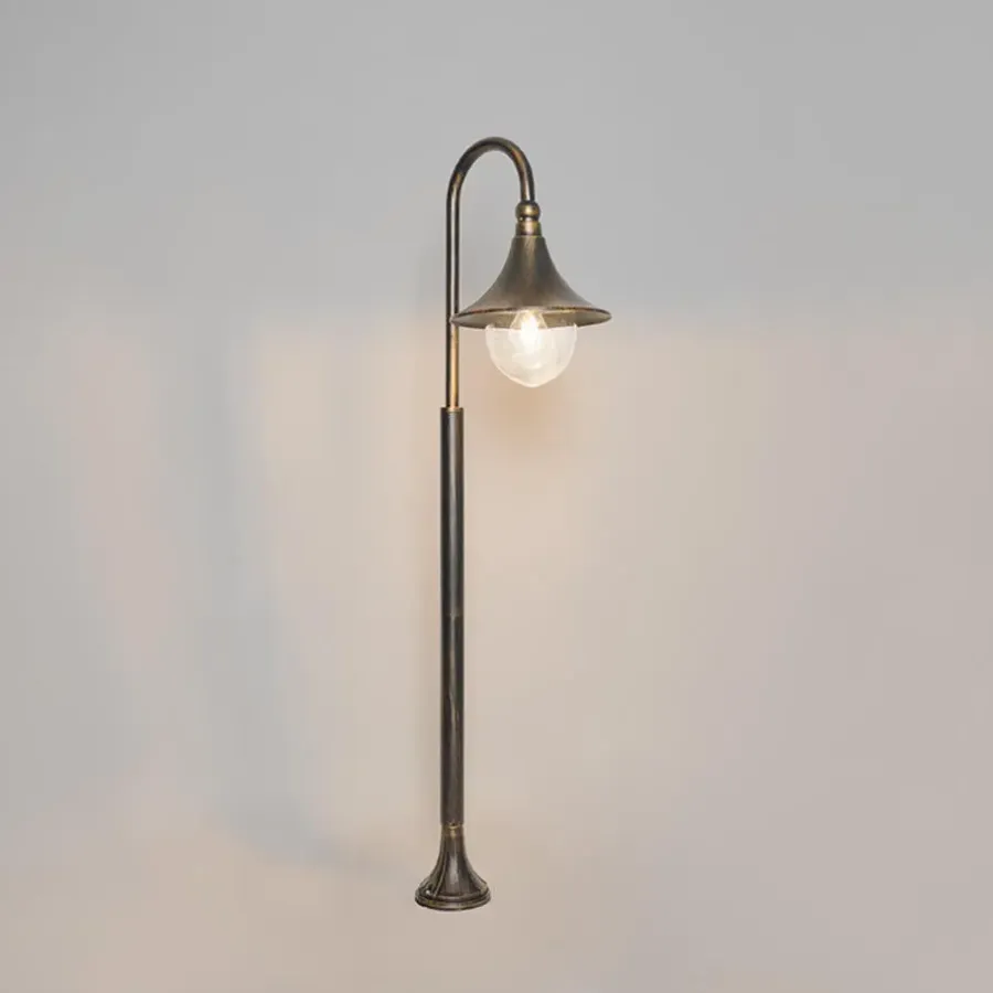 QAZQA staande buitenlampen daphne goudkleurig e27