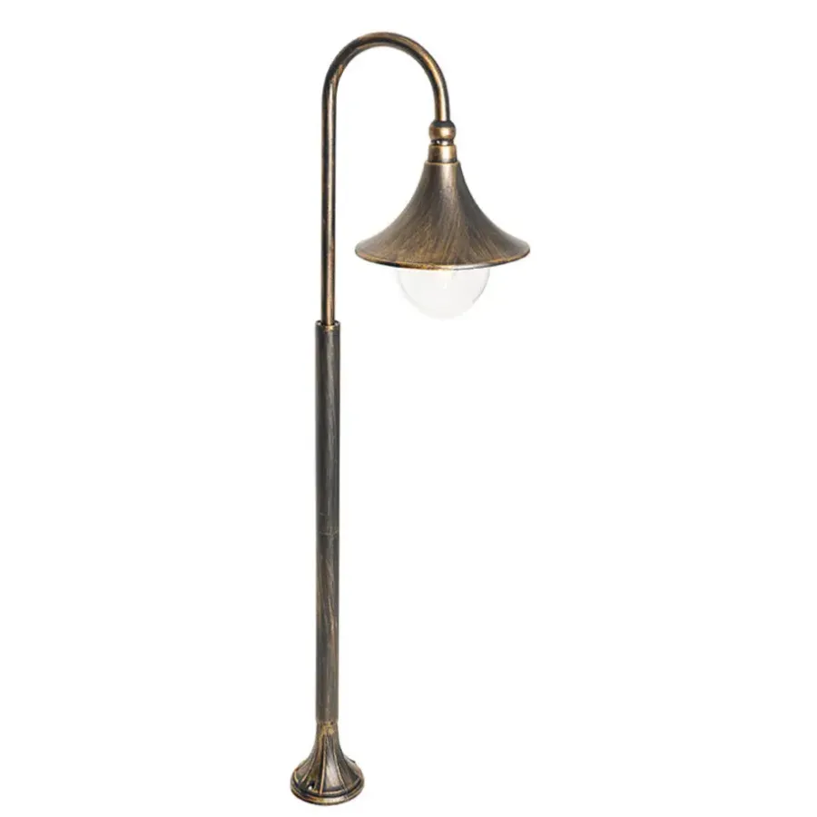 QAZQA staande buitenlampen daphne goudkleurig e27