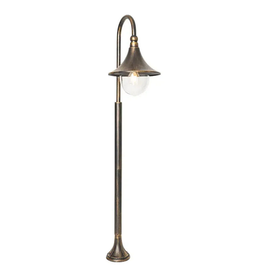 QAZQA staande buitenlampen daphne goudkleurig e27