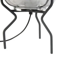 QAZQA tafellampen bliss zwart e27