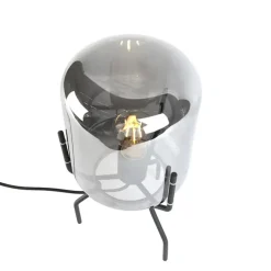 QAZQA tafellampen bliss zwart e27