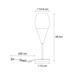 Tafellampen-QAZQA tafellampen drop wit e27