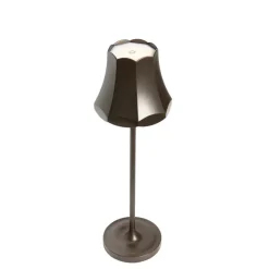 QAZQA tafellampen granny retro bruin geïntegreerde led
