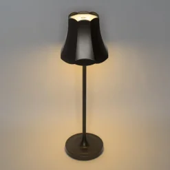 QAZQA tafellampen granny retro bruin geïntegreerde led