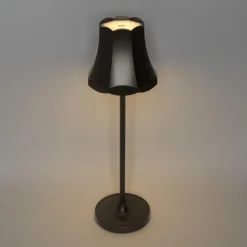 QAZQA tafellampen granny retro bruin geïntegreerde led