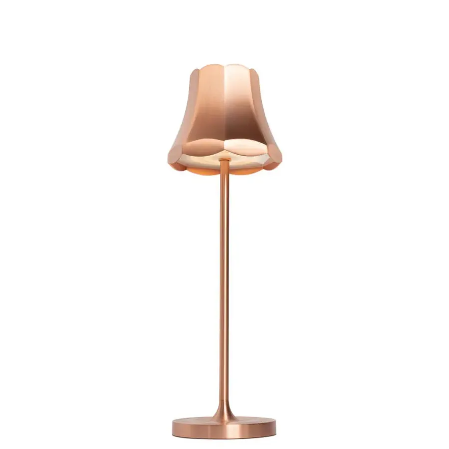 QAZQA tafellampen granny retro bruin geïntegreerde led