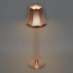 QAZQA tafellampen granny retro bruin geïntegreerde led