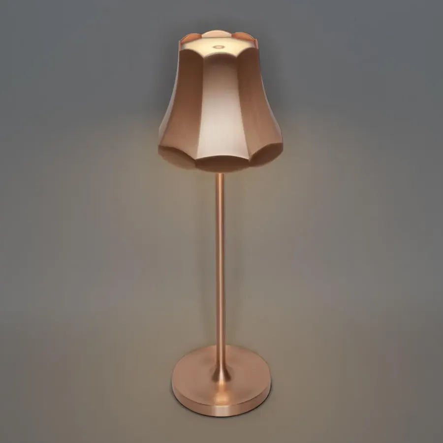 QAZQA tafellampen granny retro bruin geïntegreerde led