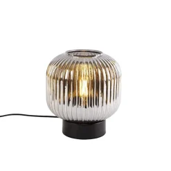 QAZQA tafellampen karel zwart e27