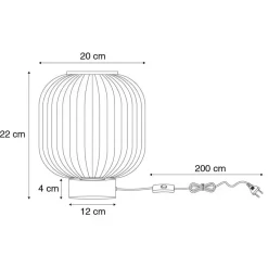 QAZQA tafellampen karel zwart e27