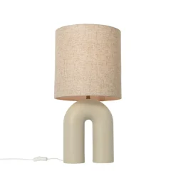 Tafellampen-QAZQA tafellampen lotti beige e27