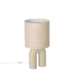 Tafellampen-QAZQA tafellampen lotti beige e27