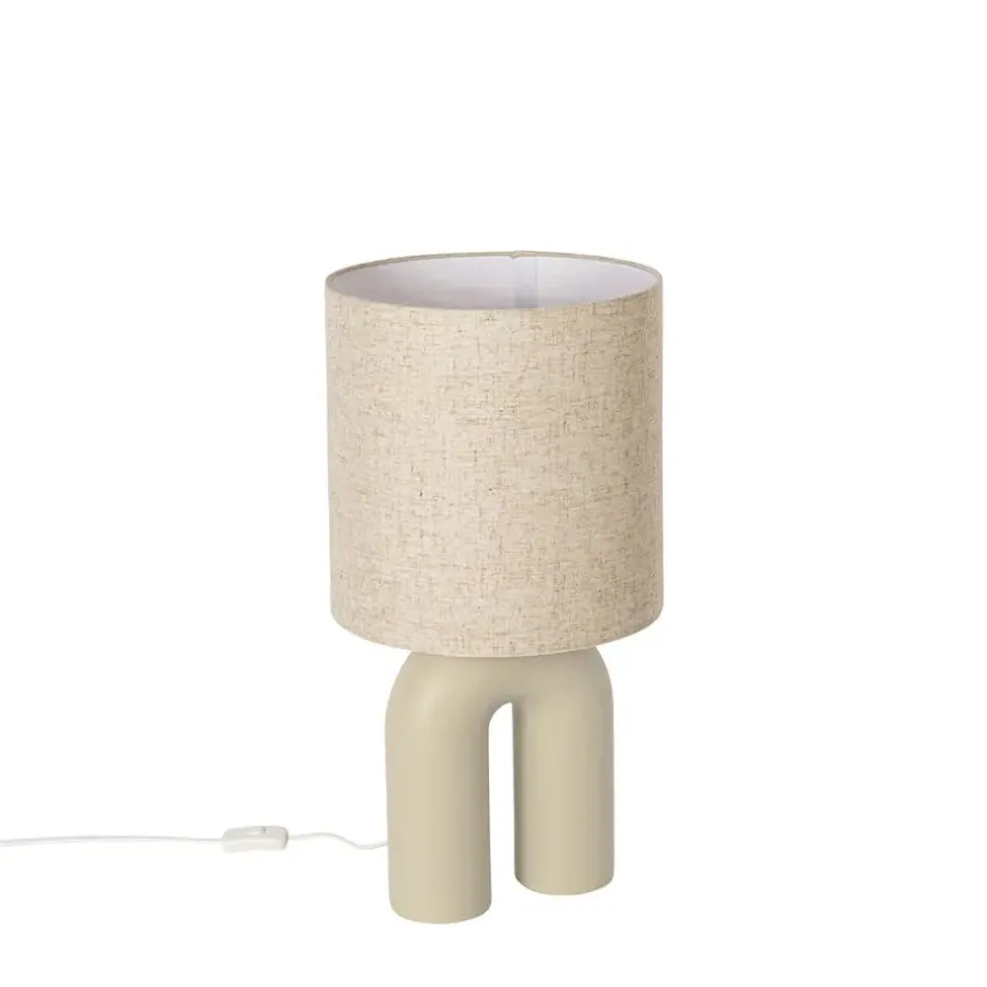 Tafellampen-QAZQA tafellampen lotti beige e27