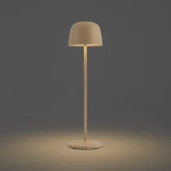 Tafellampen-QAZQA tafellampen raika beige geïntegreerde led