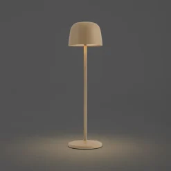 Tafellampen-QAZQA tafellampen raika beige geïntegreerde led