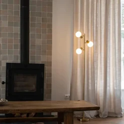 Staande Lampen-QAZQA vloerlampen anouk goudkleurig e14