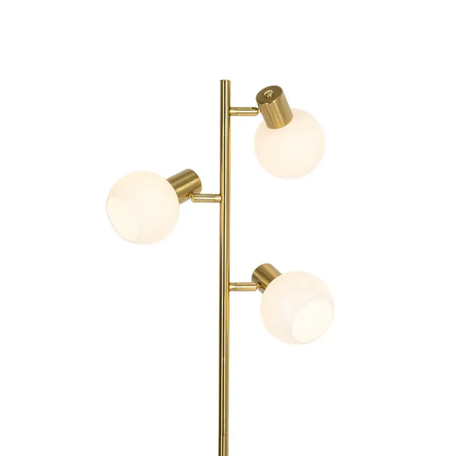 Staande Lampen-QAZQA vloerlampen anouk goudkleurig e14