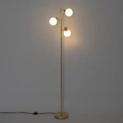 Staande Lampen-QAZQA vloerlampen anouk goudkleurig e14