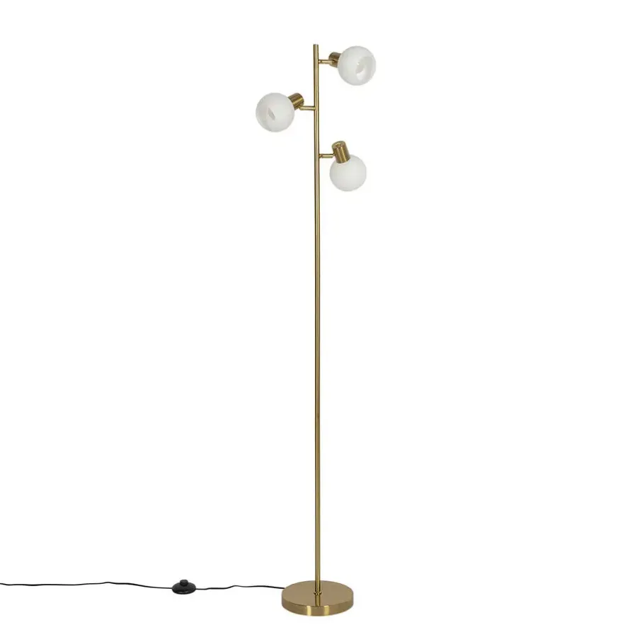 Staande Lampen-QAZQA vloerlampen anouk goudkleurig e14