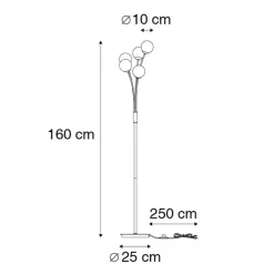 Staande Lampen-QAZQA vloerlampen athens zwart g9