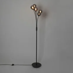 Staande Lampen-QAZQA vloerlampen athens zwart g9