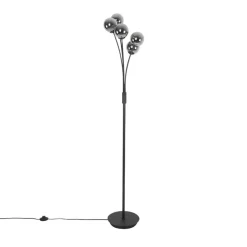 Staande Lampen-QAZQA vloerlampen athens zwart g9