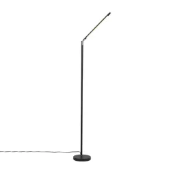 QAZQA vloerlampen berdien fl zwart geïntegreerde led