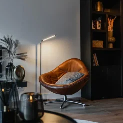 QAZQA vloerlampen berdien fl zwart geïntegreerde led