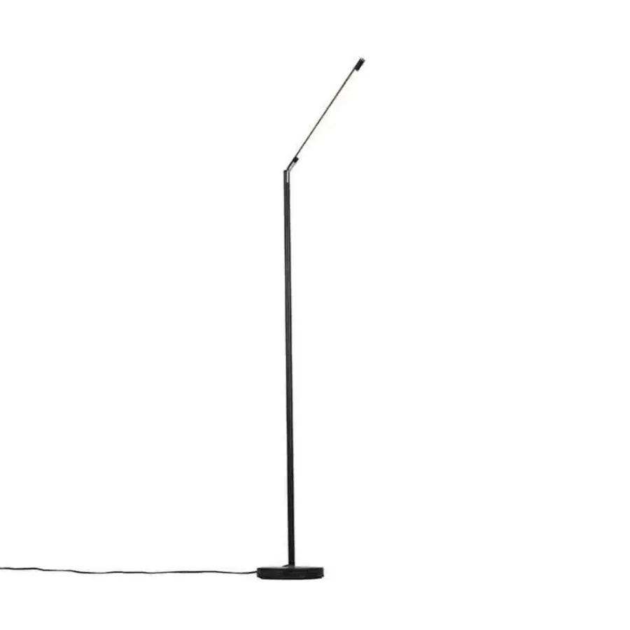 QAZQA vloerlampen berdien fl zwart geïntegreerde led