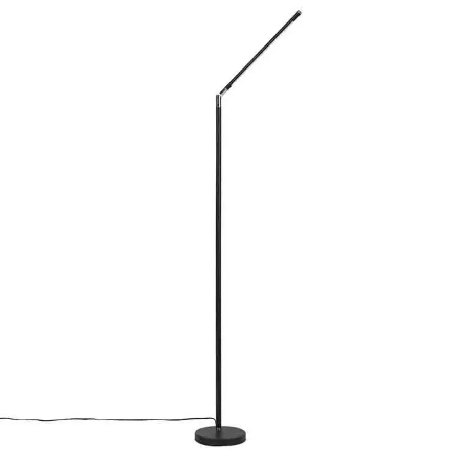 QAZQA vloerlampen berdien fl zwart geïntegreerde led
