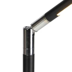 QAZQA vloerlampen berdien fl zwart geïntegreerde led