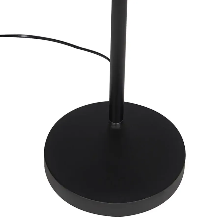 QAZQA vloerlampen berdien fl zwart geïntegreerde led