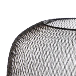 QAZQA vloerlampen bliss_mesh zwart e27