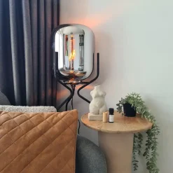 QAZQA vloerlampen bliss zwart e27
