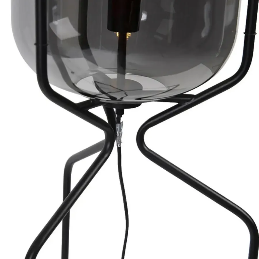 QAZQA vloerlampen bliss zwart e27