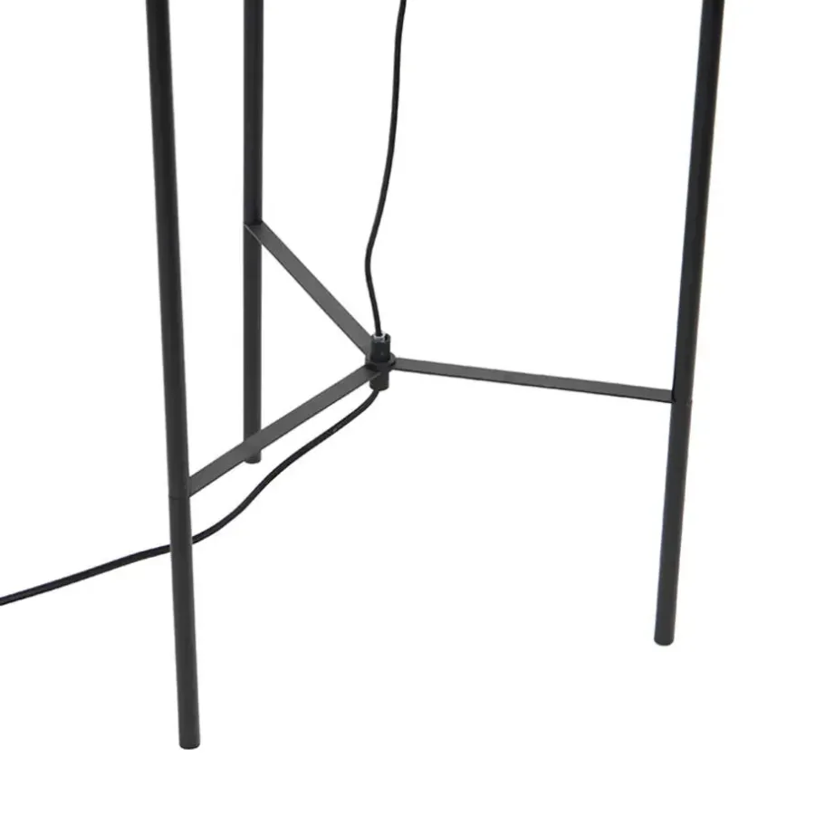 QAZQA vloerlampen bliss zwart e27