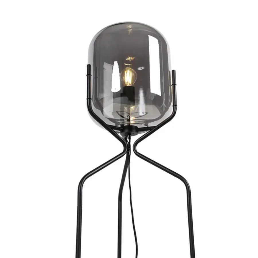 QAZQA vloerlampen bliss zwart e27