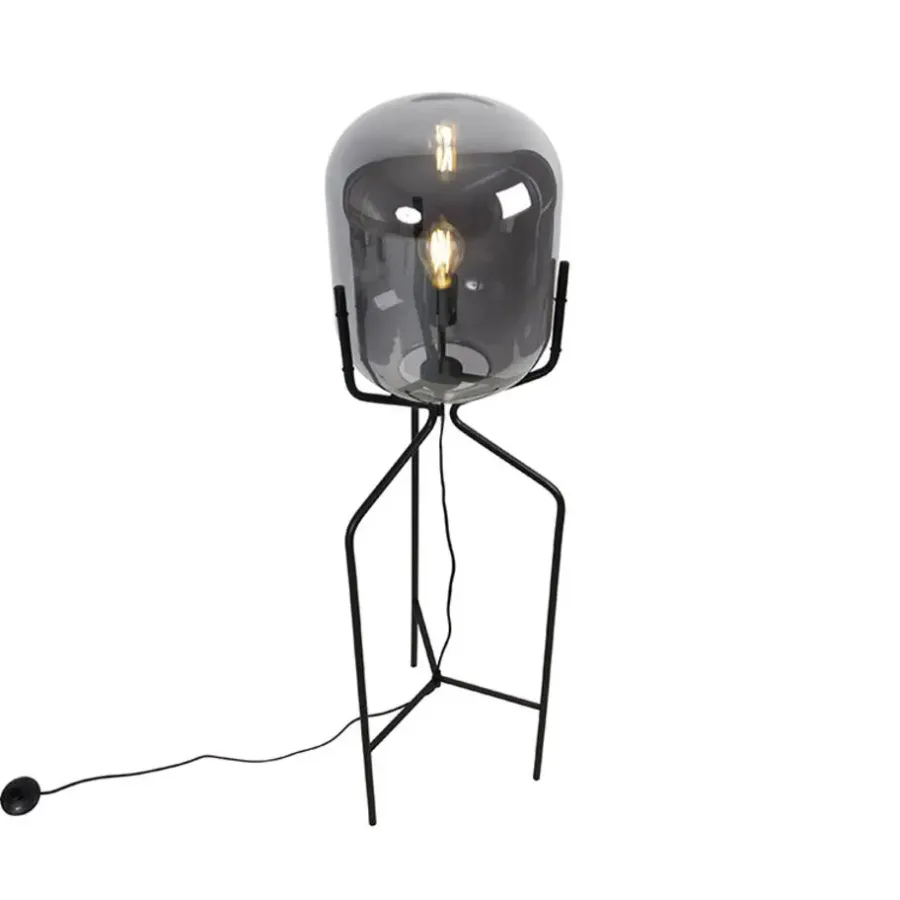 QAZQA vloerlampen bliss zwart e27