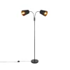 Staande Lampen-QAZQA vloerlampen carmen zwart e14