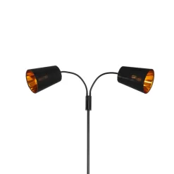 Staande Lampen-QAZQA vloerlampen carmen zwart e14