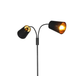 Staande Lampen-QAZQA vloerlampen carmen zwart e14