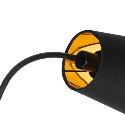 Staande Lampen-QAZQA vloerlampen carmen zwart e14